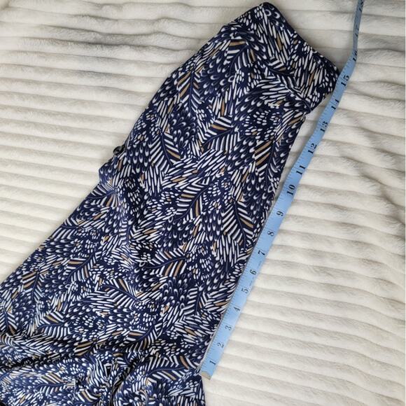 Catherine’s Women’s Blouse – Size 3X Petite Navy Blue Leaf Print | RN 99249 - Picture 8 of 10